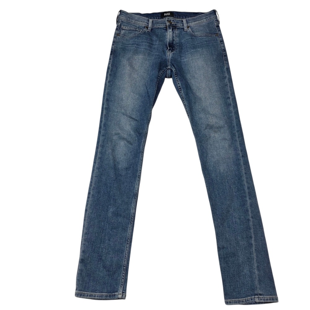 PAIGE Lennox Slim Fit Jeans Mens 30 Blue Denim Stretch Casual Modern